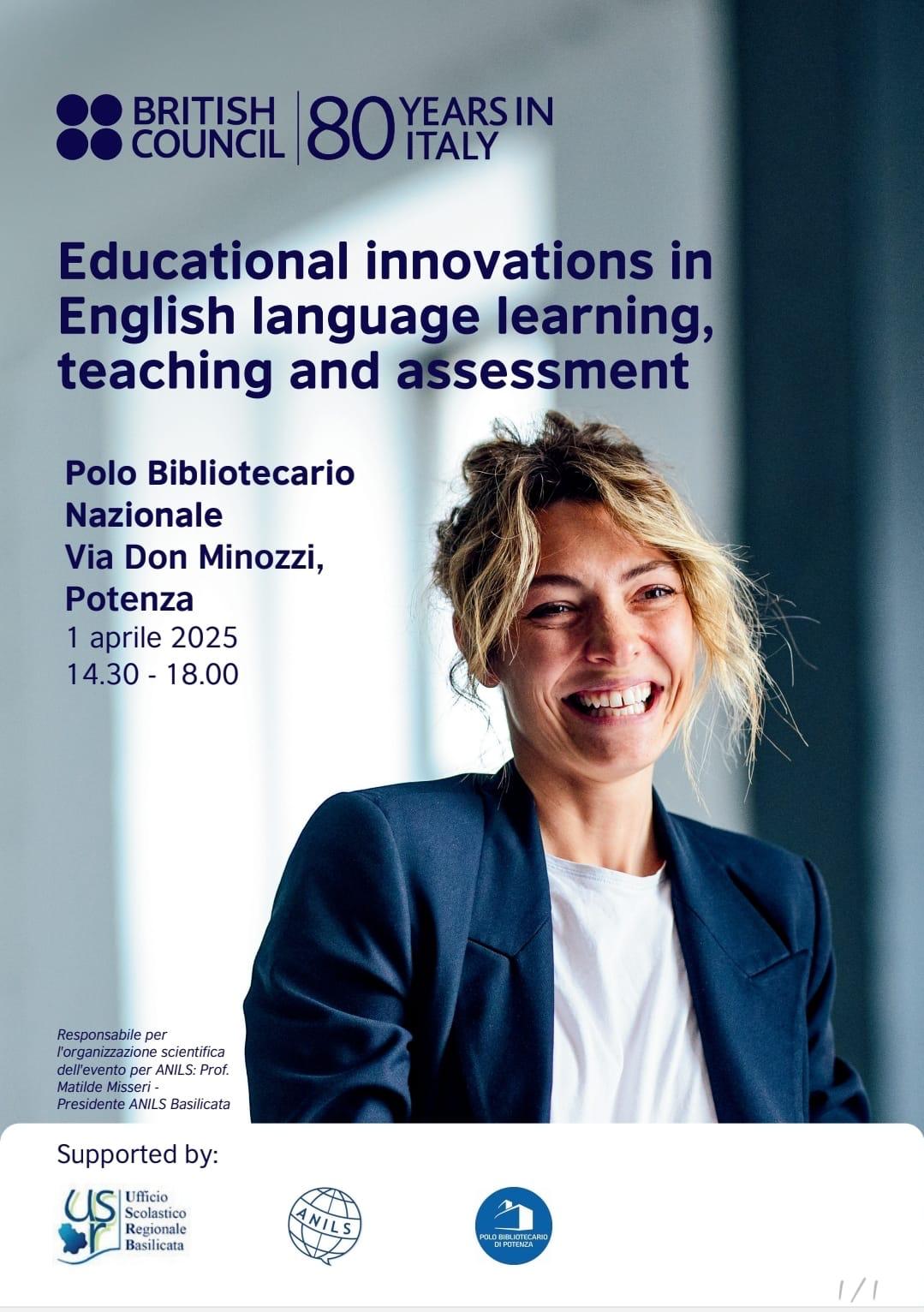 Educational Innovation in English Language Learning, Teaching and Assessment