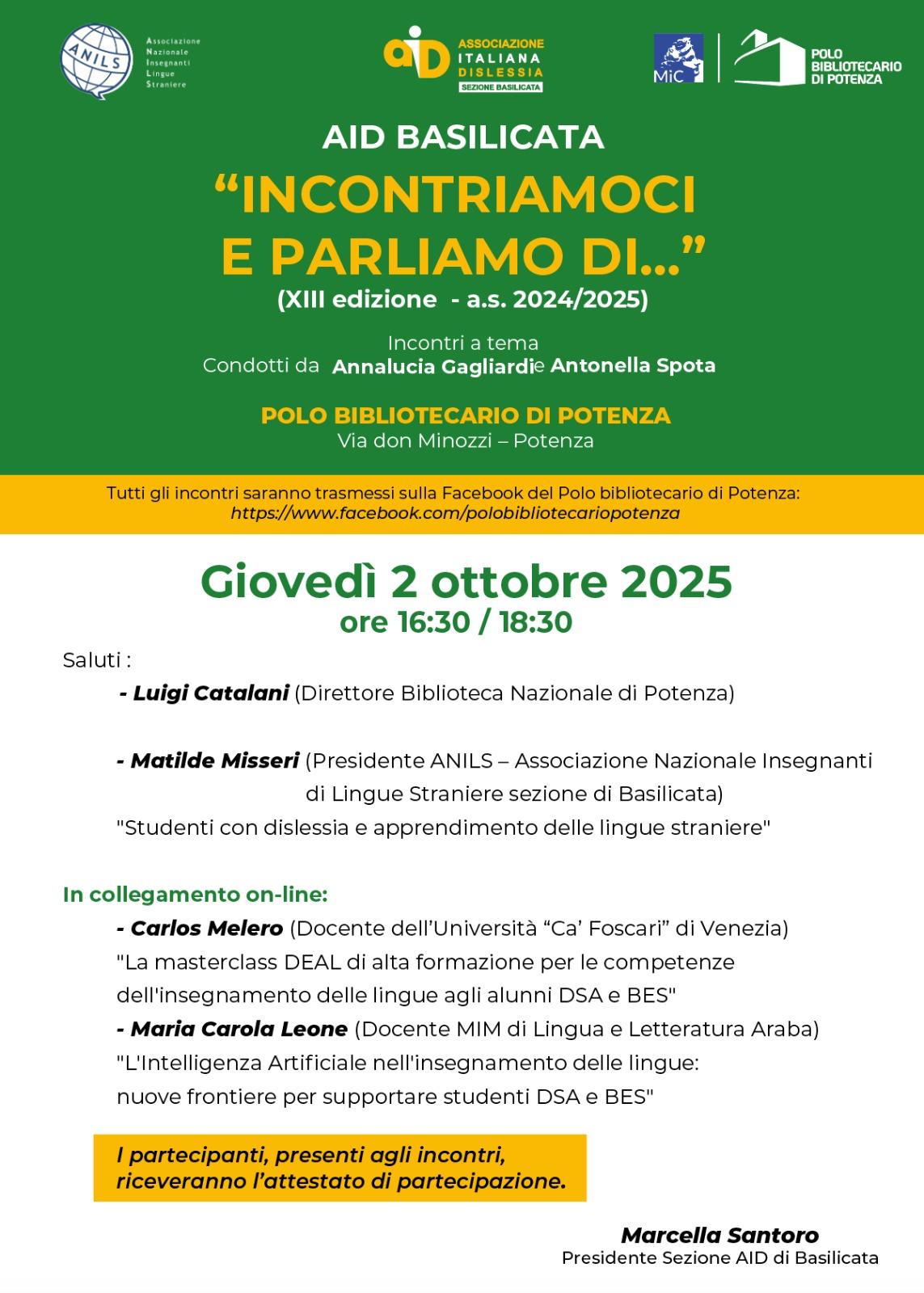 Incontriamoci e parliamo di...